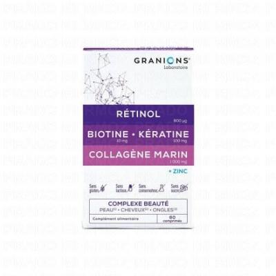 GRANIONS  Collag&egrave;ne complexe beaut&eacute; peau cheveux ongles 60 comprim&eacute;s