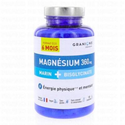 GRANIONS  Magn&eacute;sium Marin + Bisglycinate Format Eco 234 g - Bo&icirc;te 234 g