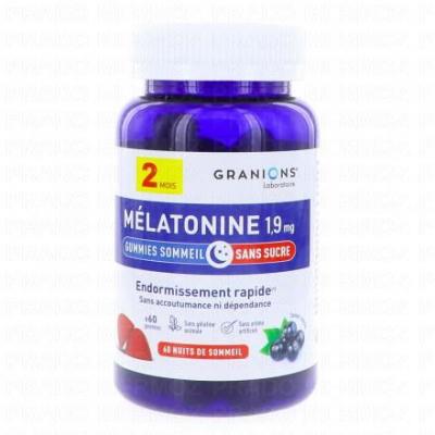 GRANIONS  M&eacute;latonine 1,9 mg 60 Gummies - Pot 60 gommes