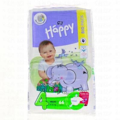 HAPPY BELLA Baby  Soft&Delicate couches jetables avec canaux Maxi 8-14 kg 62 pcs