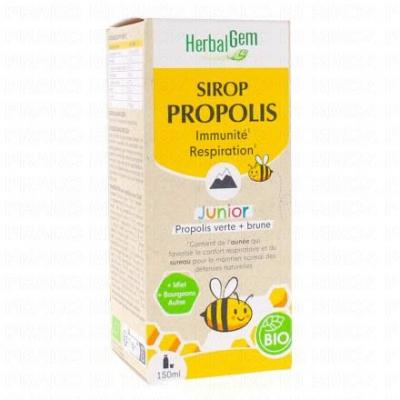 HERBALGEM Propolis Junior Sirop Bio - Syst&egrave;me Respiratoire 150 Ml - 
