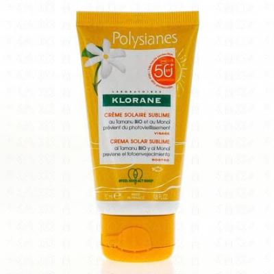 KLORANE  Cr&egrave;me solaire sublime SPF 50 au Tamanu BIO 50ml 