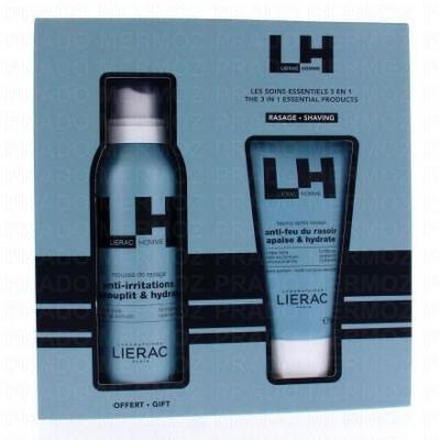 LIERAC  Mousse &agrave; raser 150 ml + Baume &agrave; raser apr&egrave;s-rasage 75 ml
