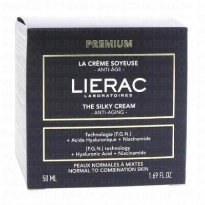 LIERAC  Premium la cr&egrave;me soyeuse anti-&acirc;ge absolu pot 50ml