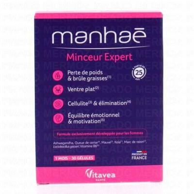 MANHAE Compl&eacute;ment Alimentaire Minceur Expert  - La Bo&icirc;te De 30 G&eacute;lules