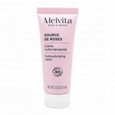 MELVITA Cr&egrave;me Hydratante Repulpante Source De Roses - Format Voyage  - Visage - 15 ml