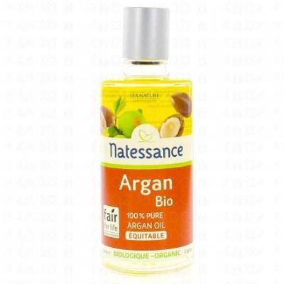 NATESSANCE  Huile d'Argan Bio &Eacute;quitable - 100% Pure - Flacon 100 ml