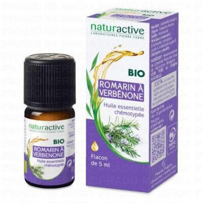 NATURACTIVE  Huile Essentielle Bio Romarin a Verb&eacute;none flacon 5ml