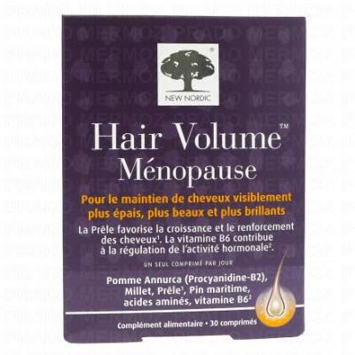 NEW NORDIC  Hair Volume M&eacute;nopause 30 Comprim&eacute;s - Bo&icirc;te 30 comprim&eacute;s