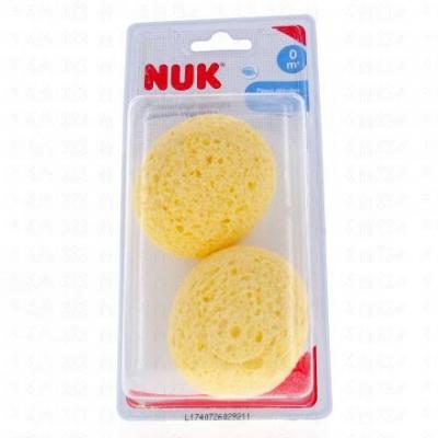 NUK  Hygi&egrave;ne Eponges V&eacute;g&eacute;tales B&eacute;b&eacute; Lot de 2
