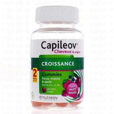 NUTREOV Cheveux & Ongles Croissance 60 gummies Go&ucirc;t Fruits rouges 