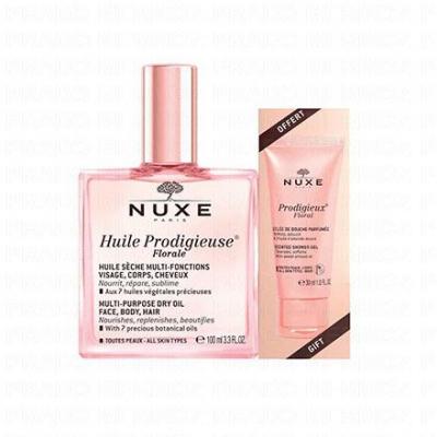 NUXE  Huile Prodigieuse Florale 100 ml + Gel Douche Prodigieux Floral