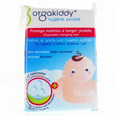 ORGAKIDDY  Prot&egrave;ge Matelas &agrave; Langer Jetables 5 Prot&egrave;ges Matelas