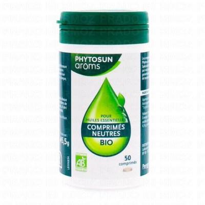 PHYTOSUN Base Neutre Bio pour Huile Essentielle 50 Comprim&eacute;s  Aroms