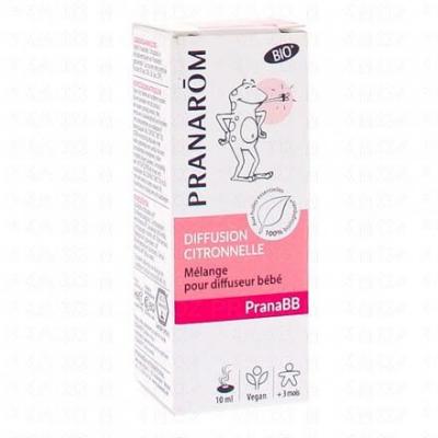 PRANAROM Pranabb Diffusion Citronelle Bio 10 ml Pranabb Pranar&ocirc;m