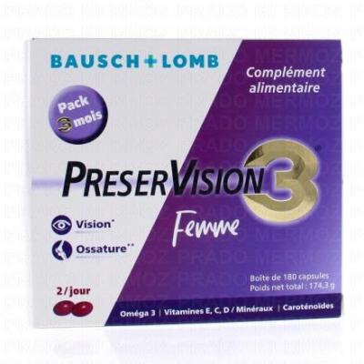 BAUSCH & LOMB PRESERVISION 3 Femme 180 capsules