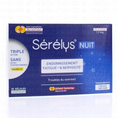 SERELYS  Nuit Endormissement, fatigue et nervosit&eacute;30 g&eacute;lules