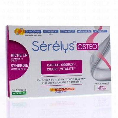 SERELYS S&eacute;r&eacute;lys Osteo 30 G&eacute;lules V&eacute;g&eacute;tales