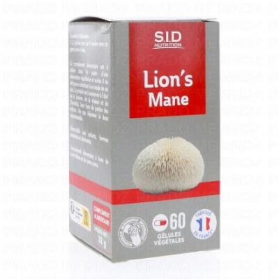 SID NUTRITION S.I.D Nutrition Lion's Mane 60 G&eacute;lules V&eacute;g&eacute;tales - Pot 60 G&eacute;lules