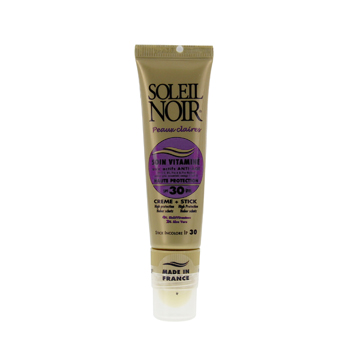 SOLEIL NOIR Soin vitamin&eacute; cr&egrave;me SPF 30 tube 20ml + Stick IP 30 2g