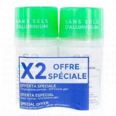 SVR  Spirial D&eacute;odorant Anti transpirant V&eacute;g&eacute;tal Roll On 50mL lot de 2