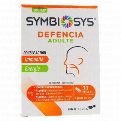SYMBIOSYS Defencia 30 g&eacute;lules Adulte avec Vitamines C et D 