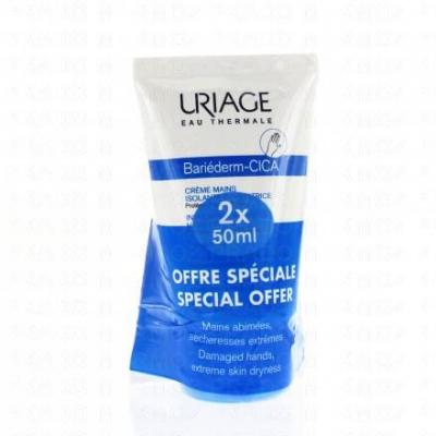 URIAGE  Bari&eacute;derm Cr&egrave;me Mains Isolante R&eacute;paratrice Lot de 2 x 50 ml