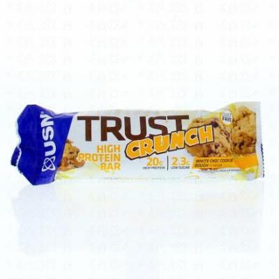 USN  Lot de 12 Barres Trust Crunch Chocolat Blanc Cookies 60g
