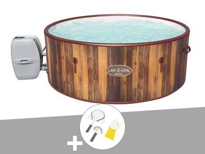 BESTWAY Kit spa gonflable  lay-z-spa helsinki rond airjet 5-7 places + kit de nettoyage