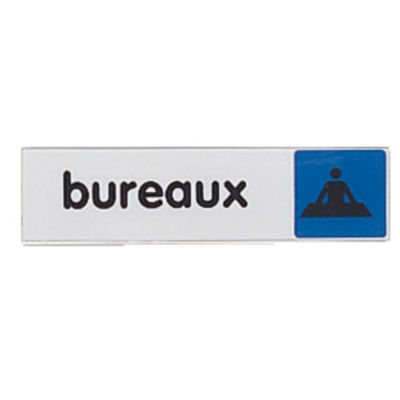 Plaquette signal&eacute;tique en plexiglass - 170 x 40 mm - Bureaux NOVAP