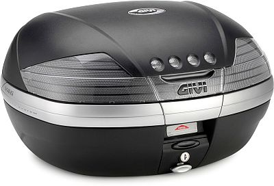 GIVI  V46 top case, et valise moto, reflecteurs fum&eacute;s, cache noir