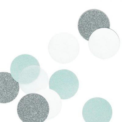 ARTEMIO  Confettis argent et bleu menthe