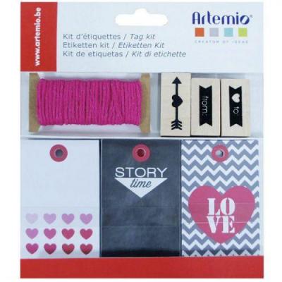 ARTEMIO  kit d'&eacute;tiquettes - theme love