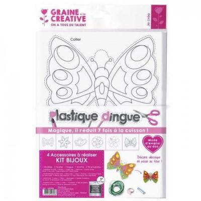 PW INTERNATIONAL Kit Plastique Dingue - Bijoux - Graines cr&eacute;atives