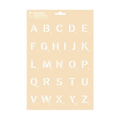 GRAINE CR Pochoir A4 Sans Sachet - Alphabet Jeu De Societe