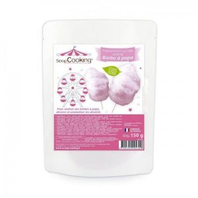 SCRAPCOOKING Pr&eacute;paration barbe &agrave; papa rose 150 g #KIT