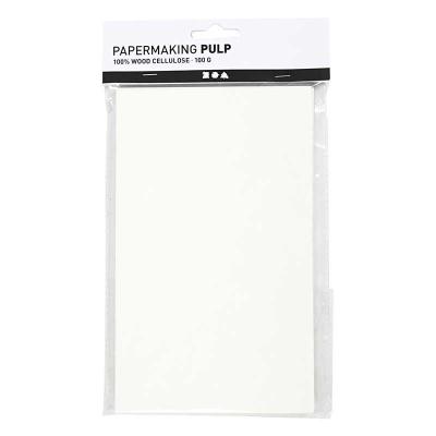 CREOTIME CC Hobby Pulpe de papier, blanc cass&eacute;, 20x12 cm, 100 gr/ 1 Pq.- - Mod
