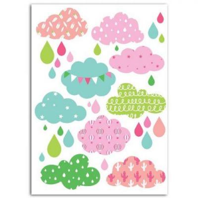 MADEMOISELLE TOGA Textile thermocollant 15 x 21 cm - nuages fille MEM202