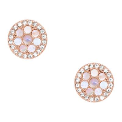FOSSIL  Women Clous D'Oreilles Disques Nacr&eacute;s - One size