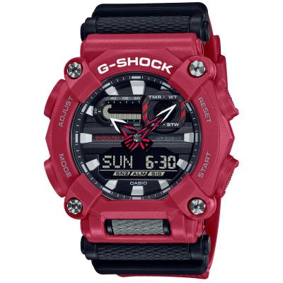 CASIO  Montre Rouge Analogique - Digital Hommes G-Shock Ga-900-4aer