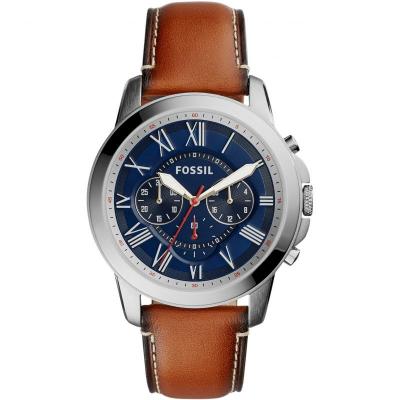 FOSSIL  Montre Subvention De L'acier En Cuir De Quartz Fs5210