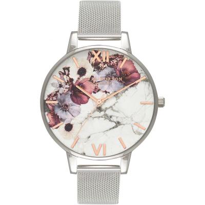 OLIVIA BURTON Montre Femme  Marble Florals Rose Gold & Silver OB16MF09
