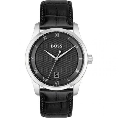 BOSS Montre Homme  Principle 1514122 - Bracelet Cuir Noir
