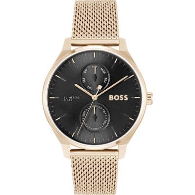 BOSS Montre Homme  Tyler 1514104 - Bracelet Acier Dor&eacute; rose