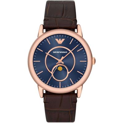 EMPORIO ARMANI  Montre pour homme, mouvement quartz/3 aiguilles date, bo&icirc;tier de 43 mm, bracelet en tissu AR11566