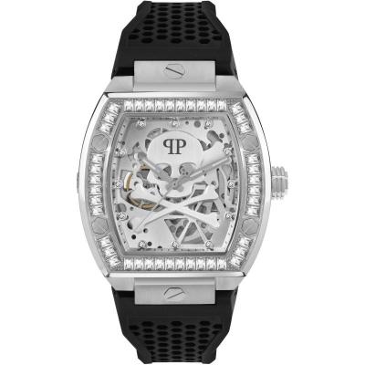 PHILIPP PLEIN  Herren Uhr Automatik $KELETON PWBAA1323 Silikon