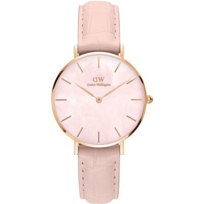DANIEL WELLINGTON Montre Femme  PETITE DW00100514 - Bracelet Cuir rose