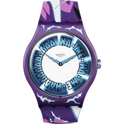 SWATCH Montre Homme New gent Blanc, Bleu SUOZ345 Blanc 