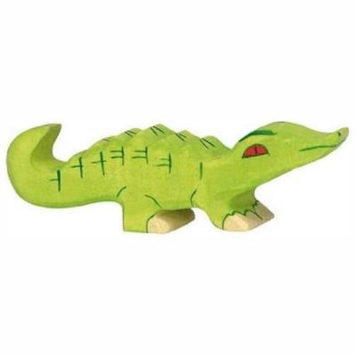 HOLZTIGER Figurine en bois Crocodile b&eacute;b&eacute; 