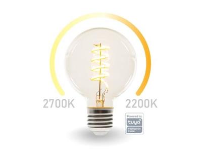 VELLEMAN Ampoule led wifi smart - blanc chaud & blanc chaud intense - e27 - g95